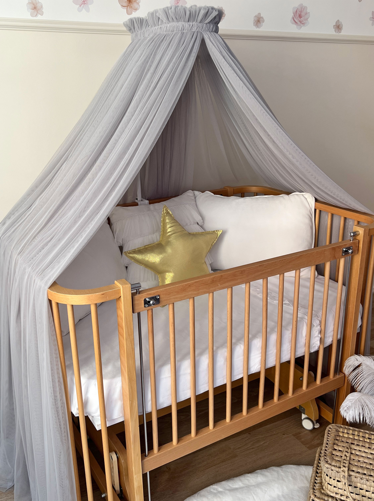 Crib Canopy-Grey