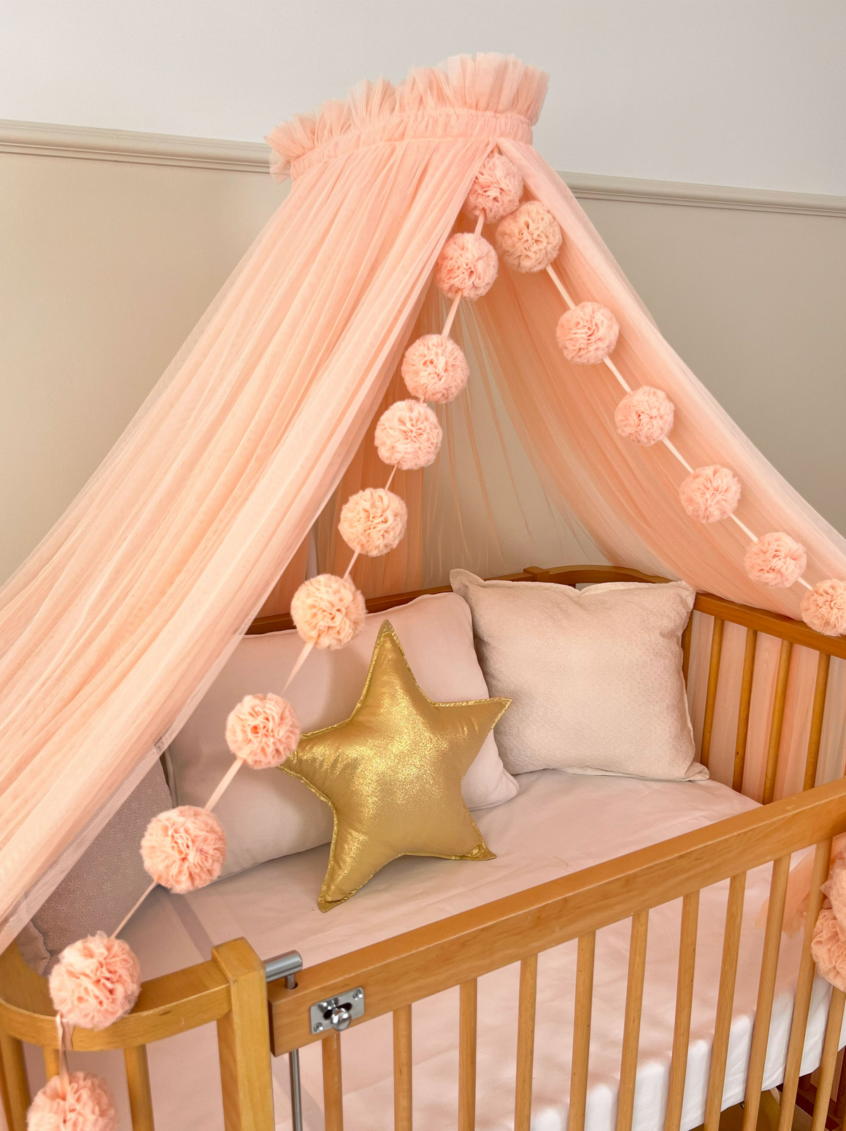 Crib Canopy-Salmon