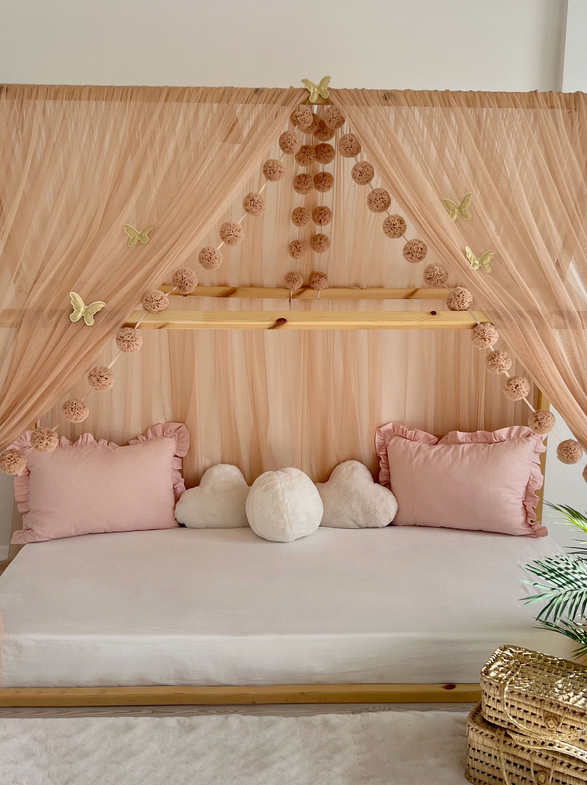 Montessori Bed Canopy Basic-Champagne