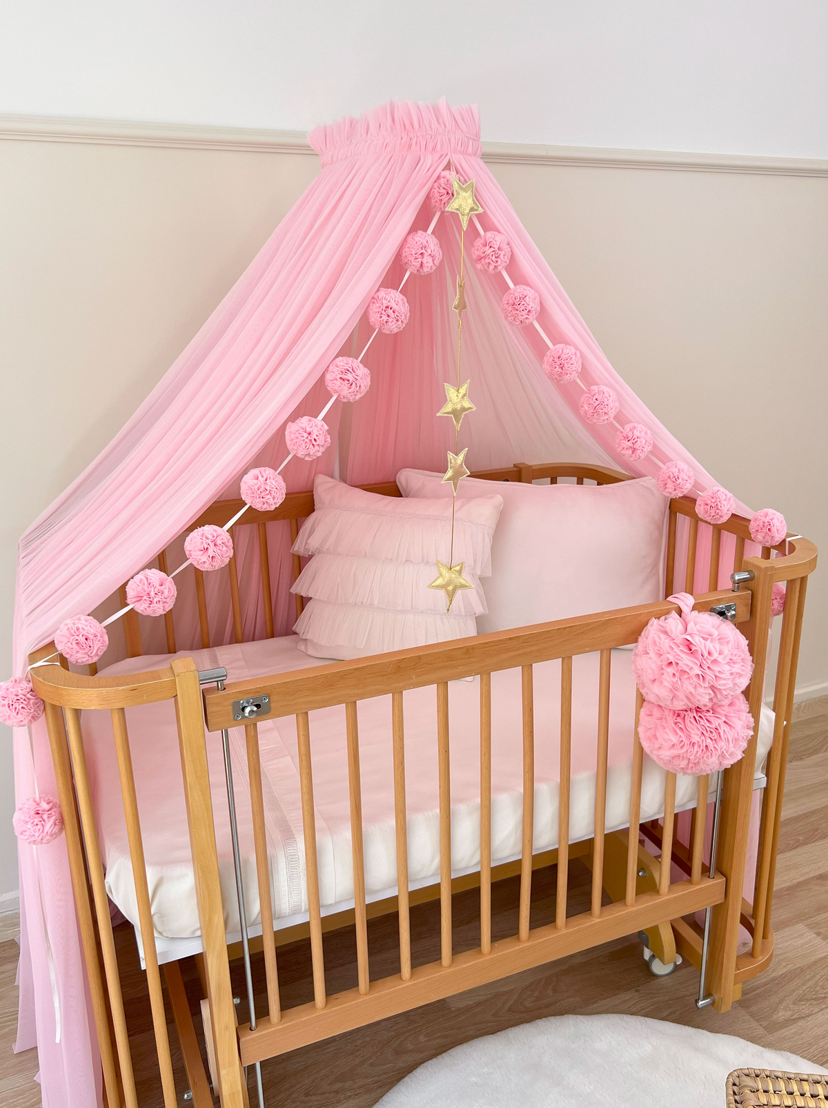 Crib Canopy-Pink