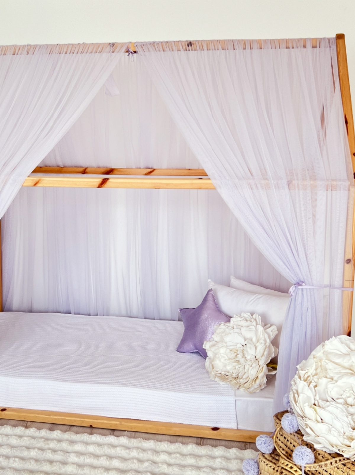 Montessori Bed Canopy Basic-Baby Purple