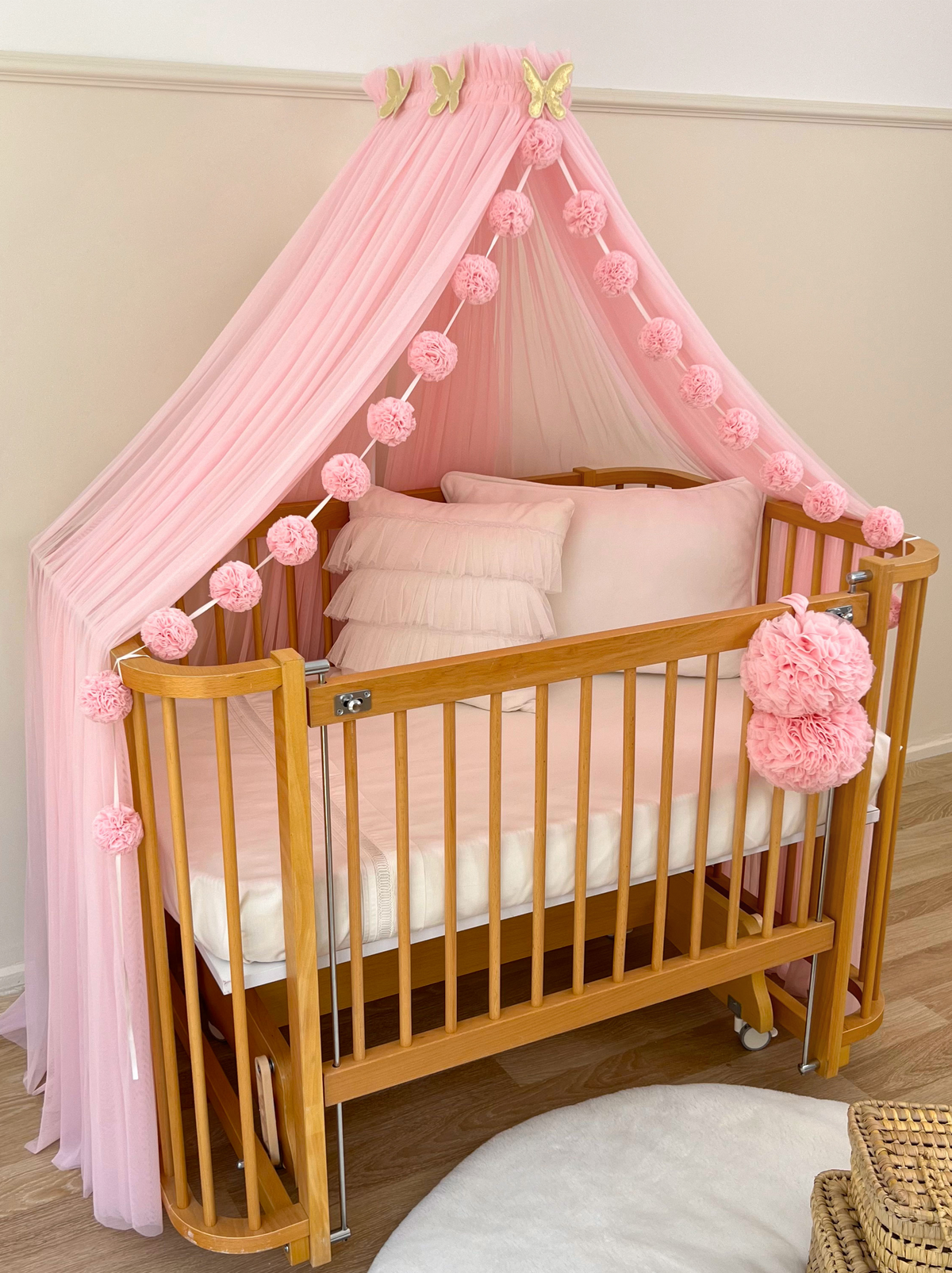 Crib Canopy-Pink