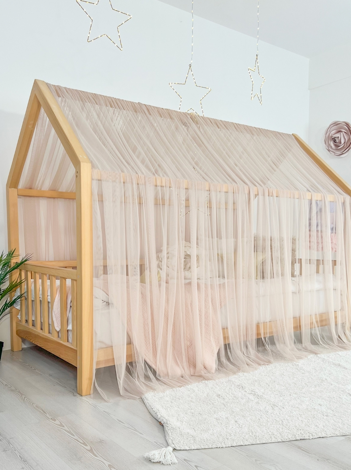 Montessori Bed Canopy Basic-Pinkish Stone
