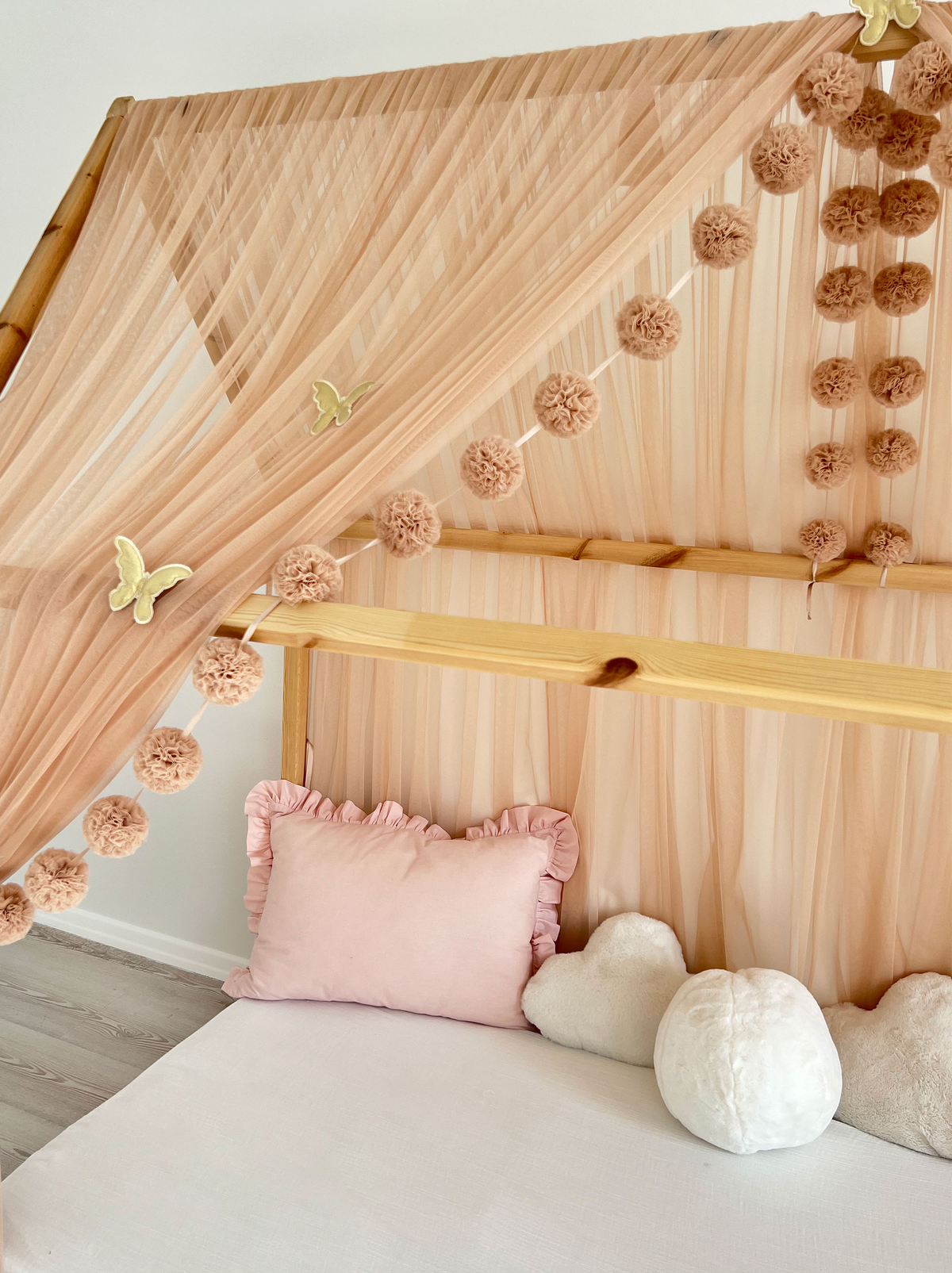 Montessori Bed Canopy Basic-Champagne