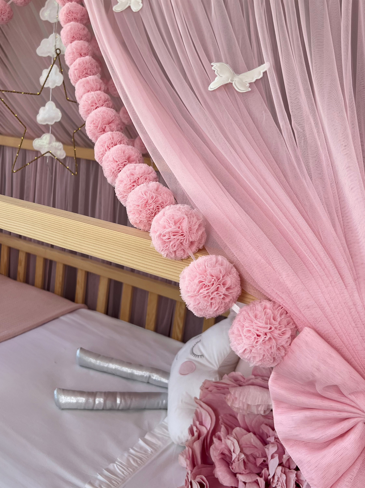 Montessori Bed Canopy Deluxe-Pink
