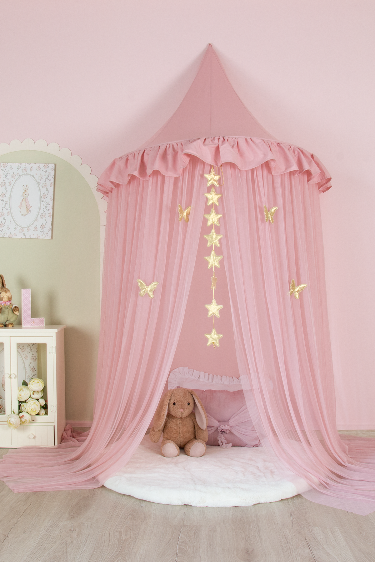 Half Moon Canopy Frill-Blush