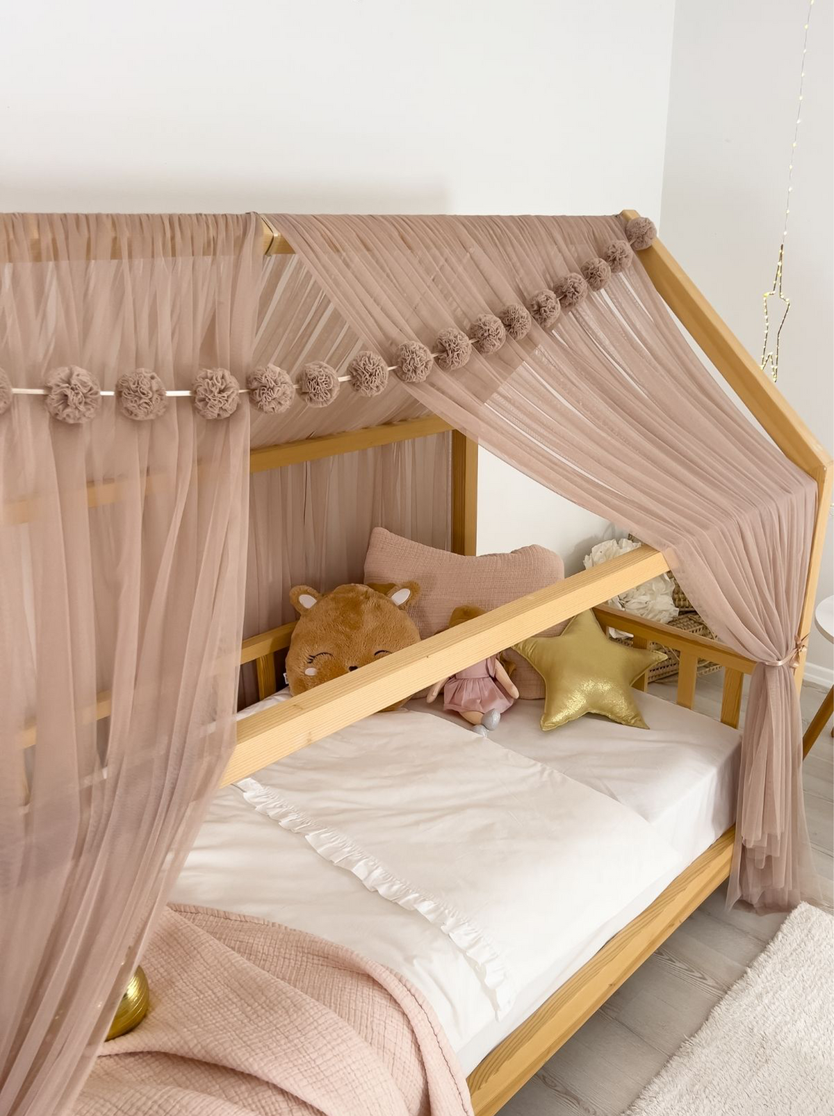 Montessori Bed Canopy Basic-Mink