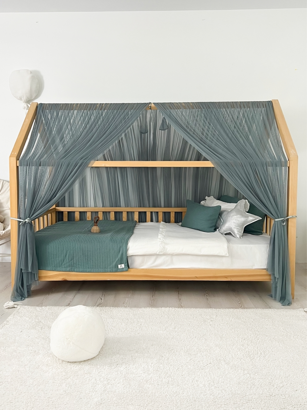 Montessori Bed Canopy Basic-Indigo Blue