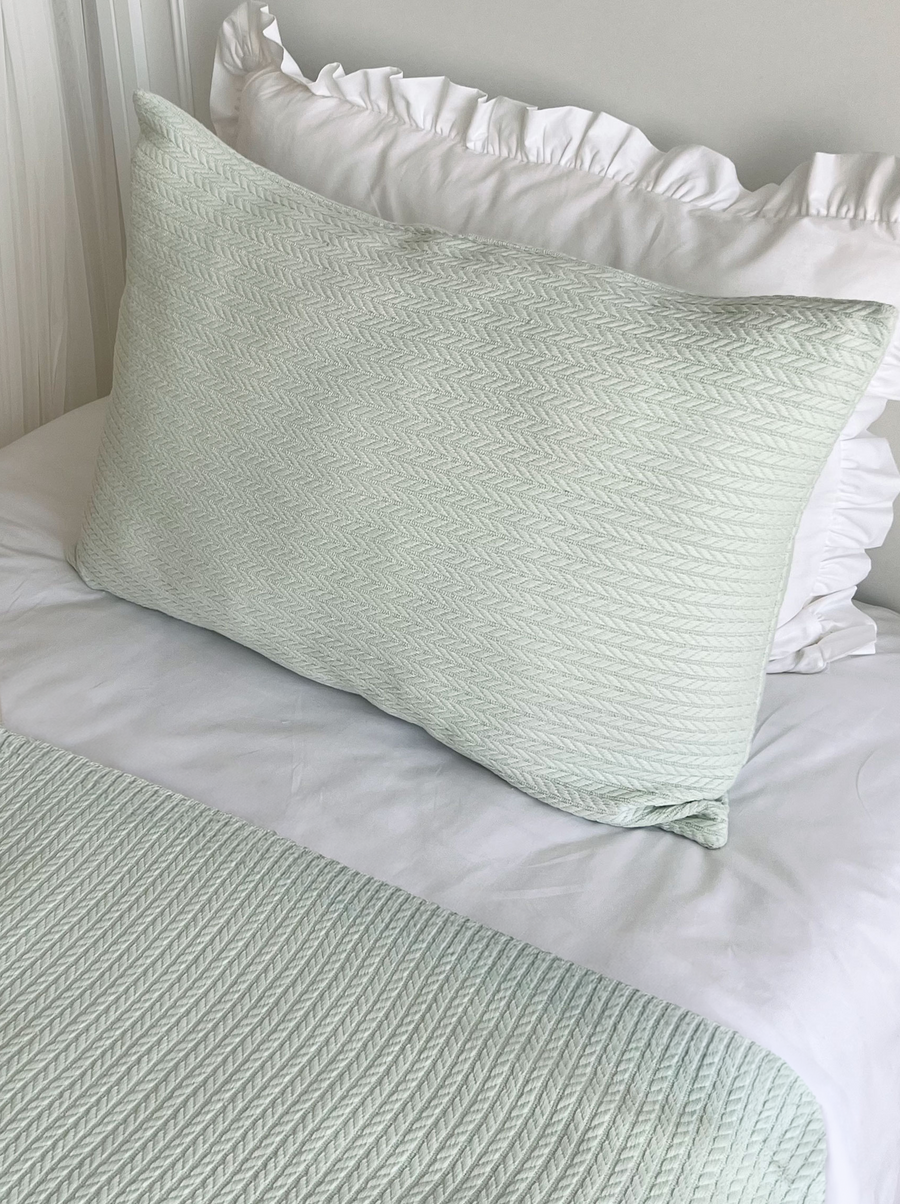 Cable Pattern Pique Set-Baby Green