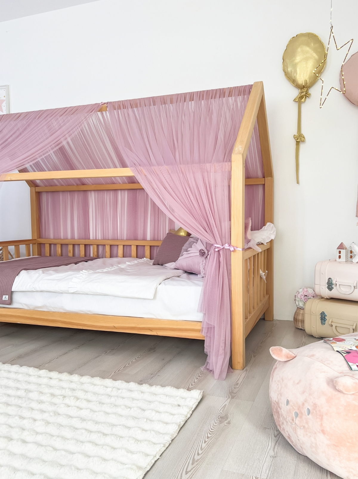 Montessori Bed Canopy Basic-Dusty Lilac