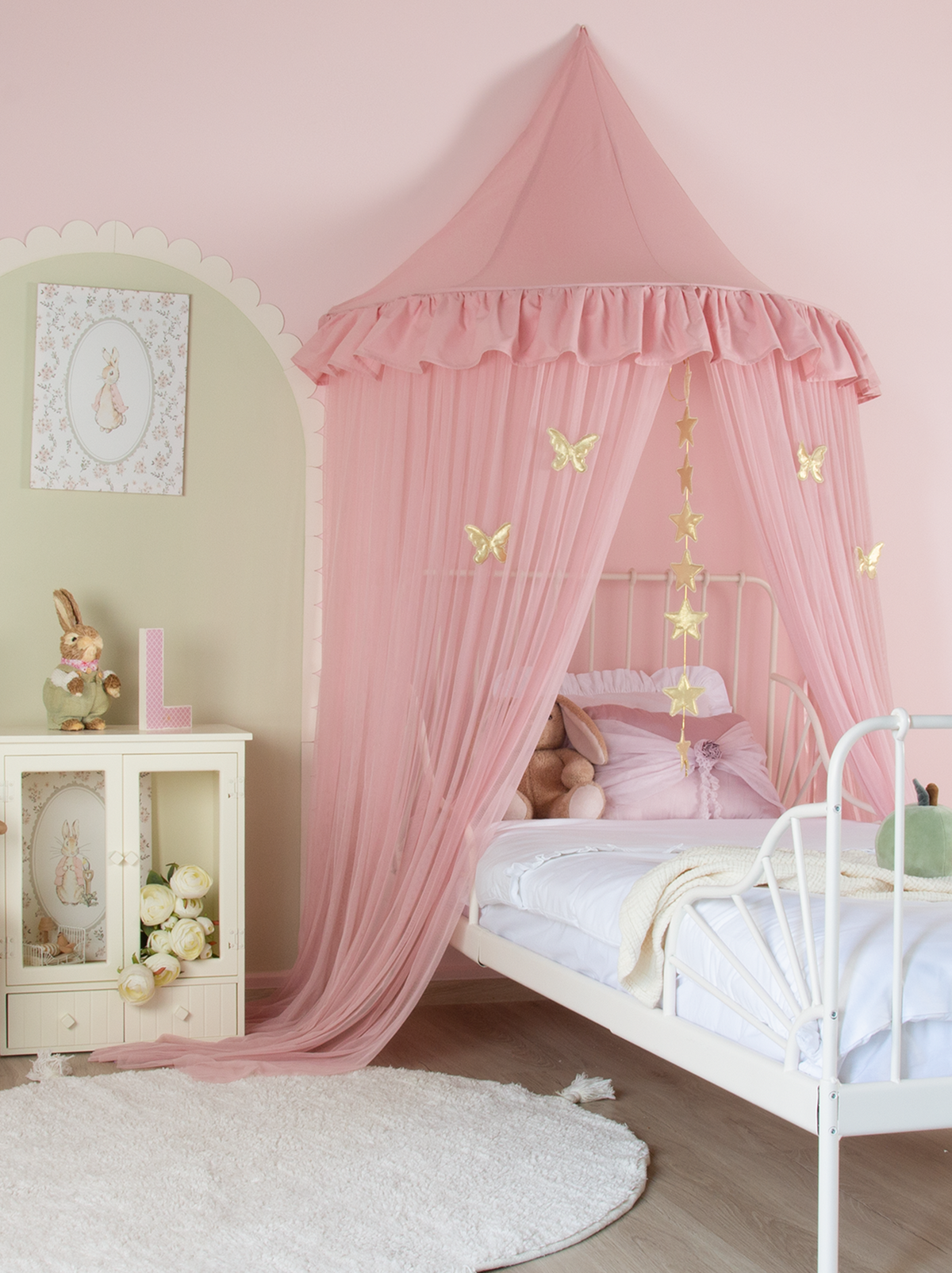 Half Moon Canopy Frill-Blush