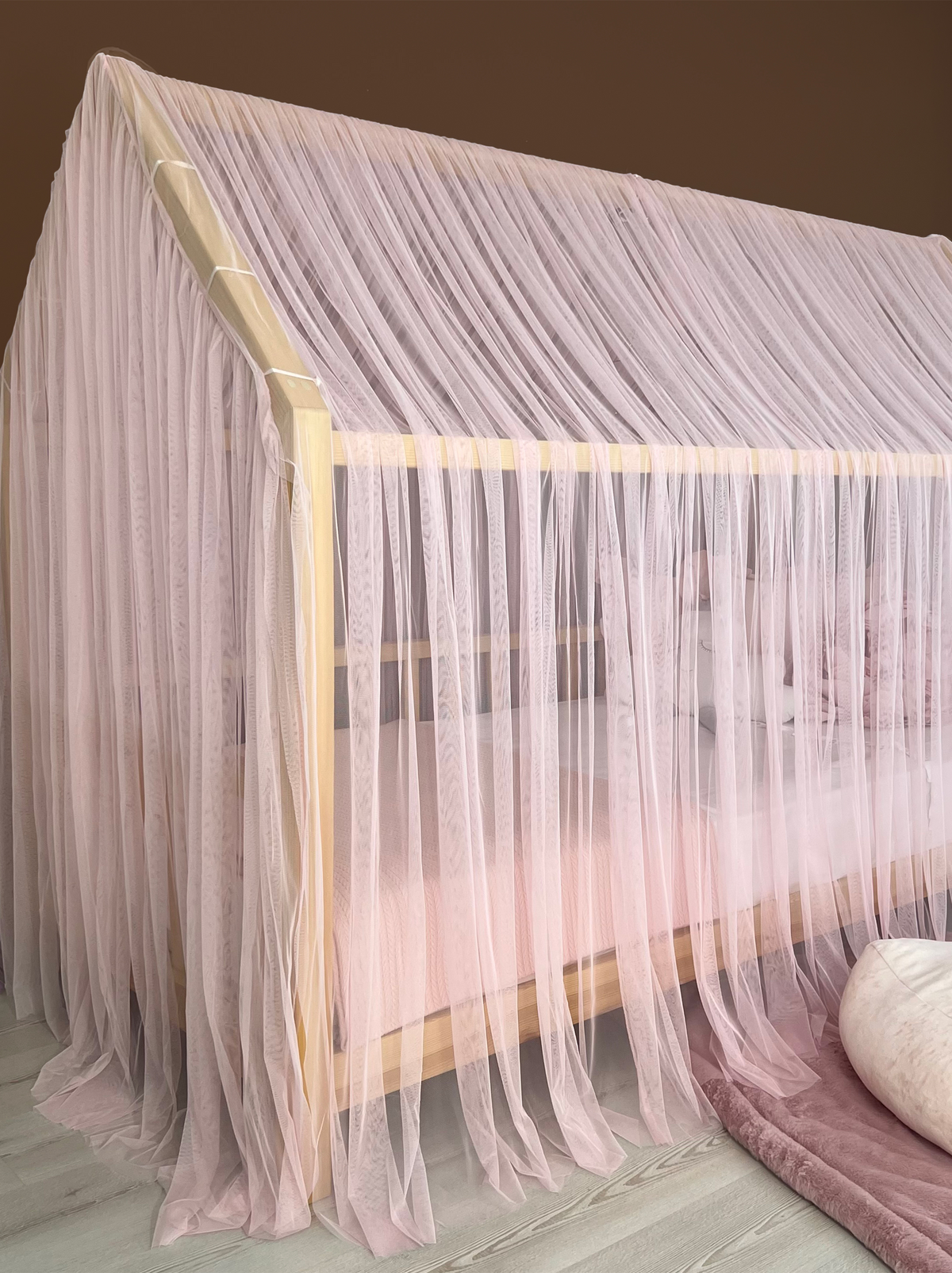 Montessori Bed Canopy Deluxe-Pink