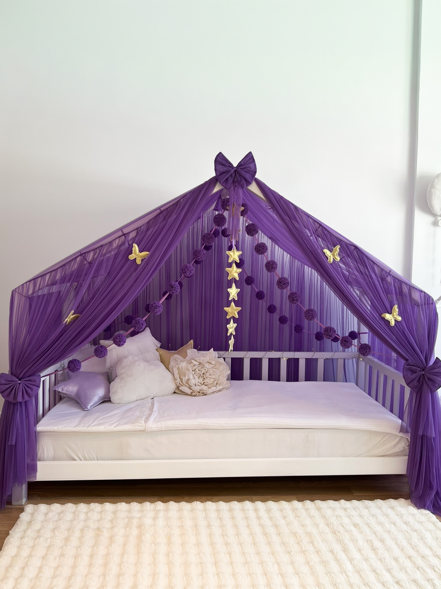 Montessori Bed Canopy Deluxe-Purple