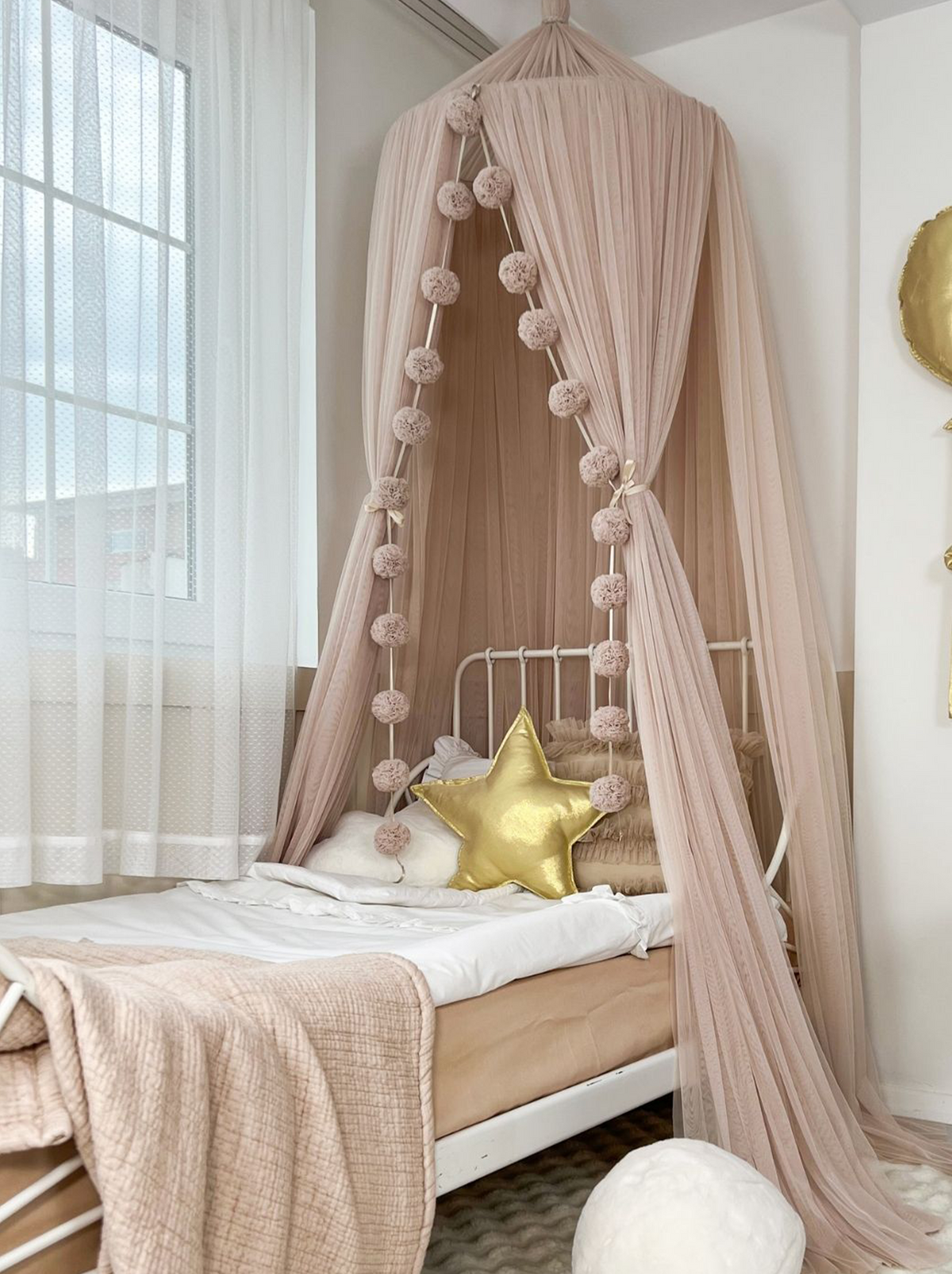 Tulle Canopy-Pinkish Stone