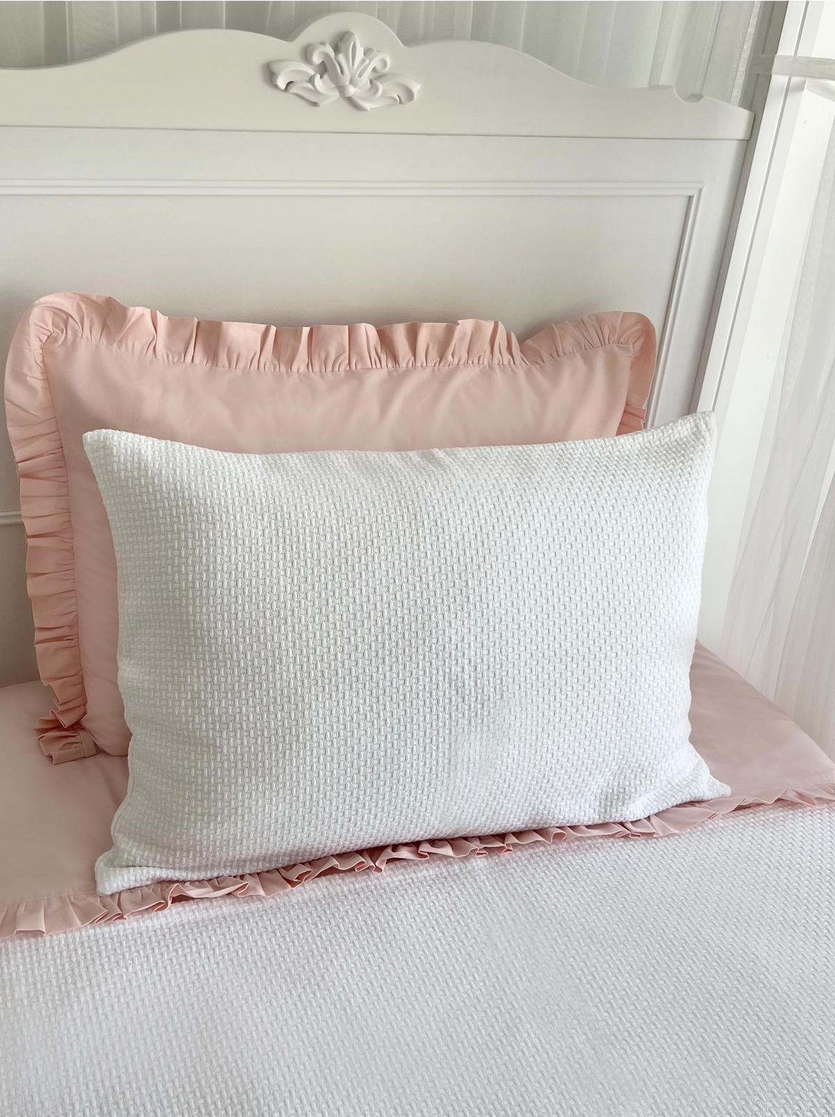 Wicker Pattern Pique Set-White