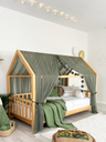 Montessori Bed Canopy Basic-Khaki Green