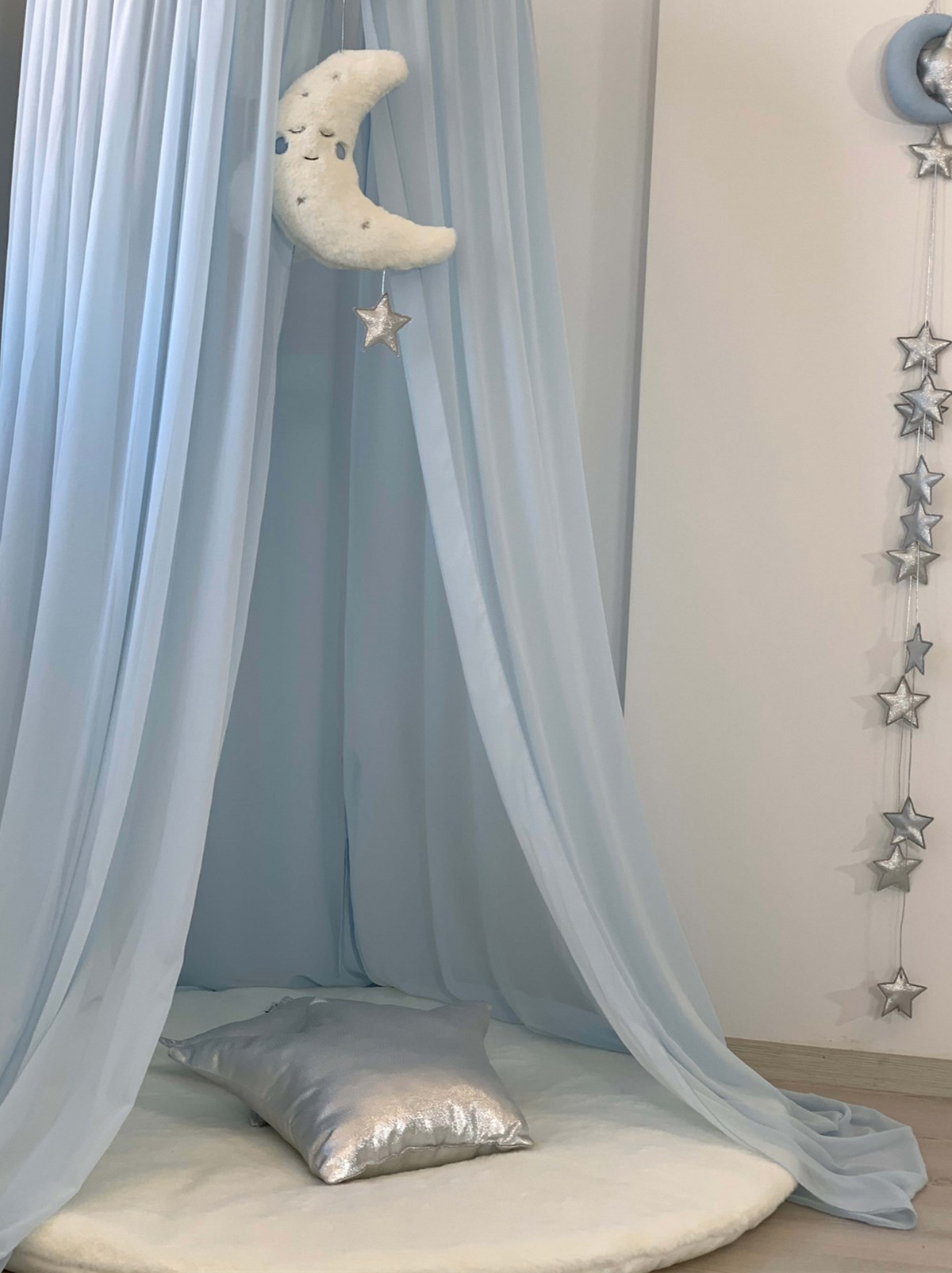 Chiffon Canopy-Baby Blue