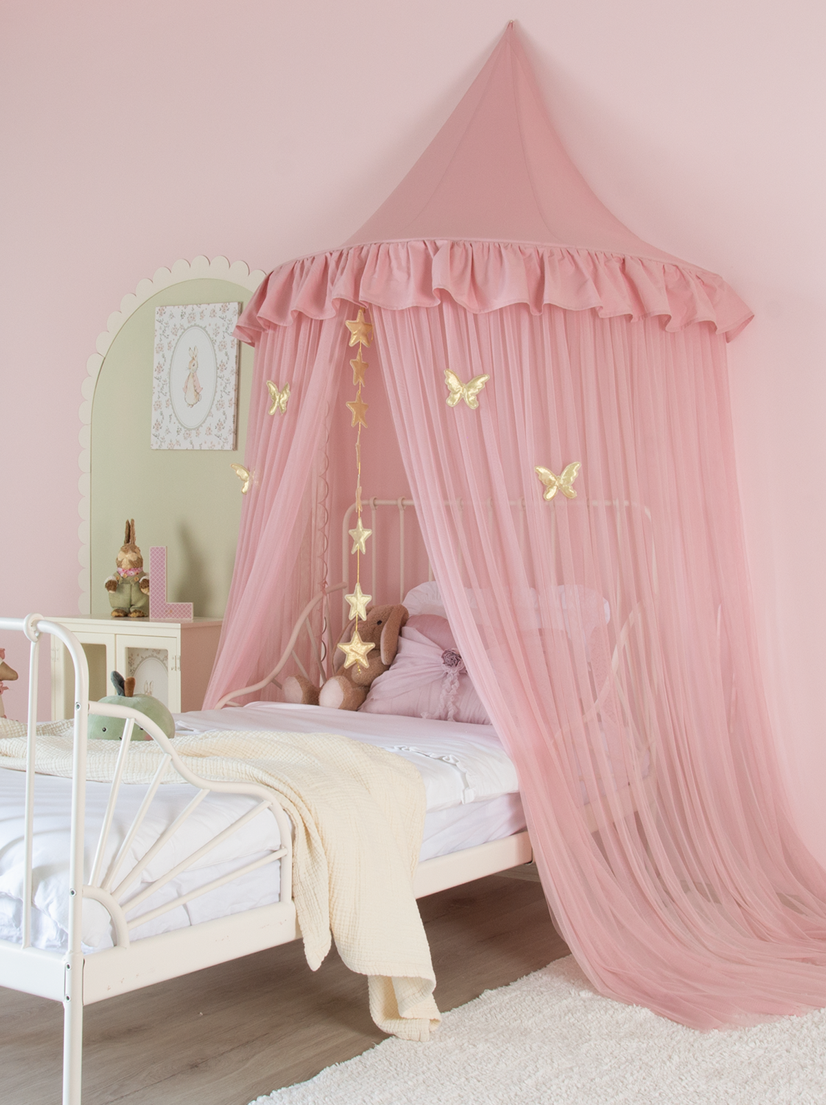 Half Moon Canopy Frill-Blush