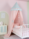 Pink Mint Cotton Bed Canopy
