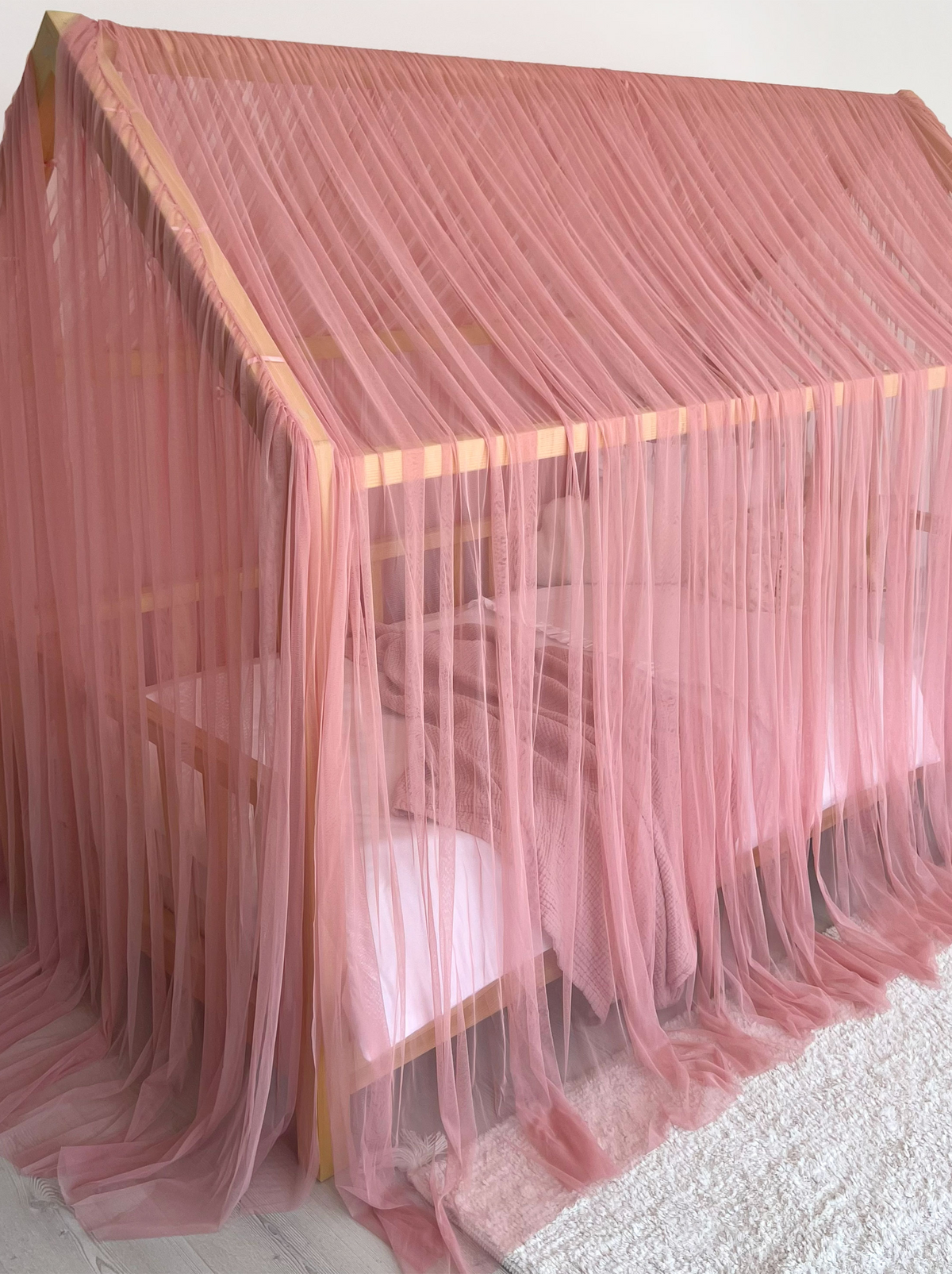 Montessori Bed Canopy Deluxe-Opera Mauve
