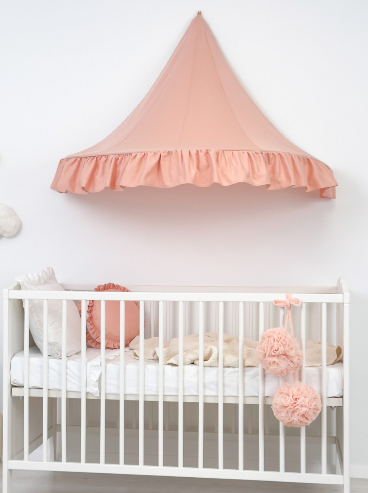Half Moon Canopy Frill-Salmon