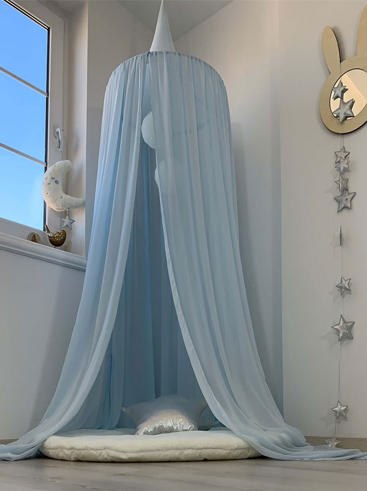 Chiffon Canopy-Baby Blue