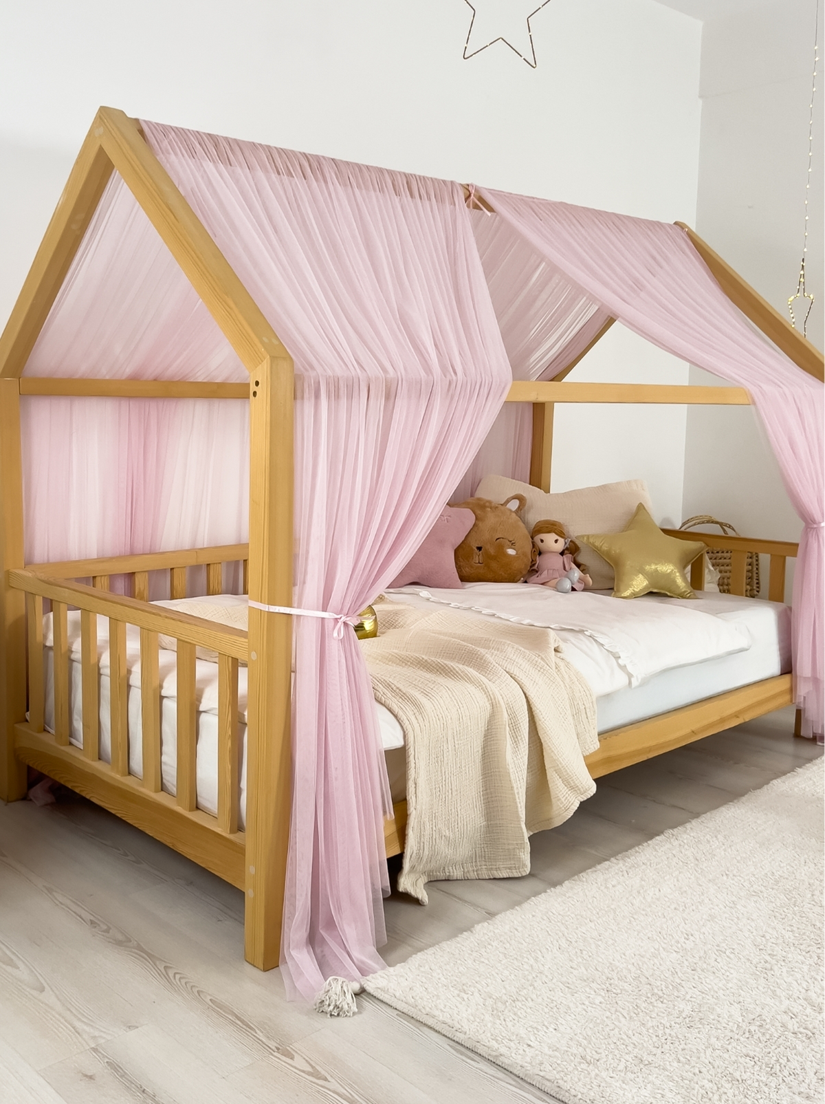 Montessori Bed Canopy Basic-Baby Lilac