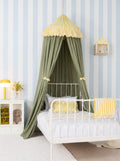 Yellow Bed Canopy With Yellow Striped