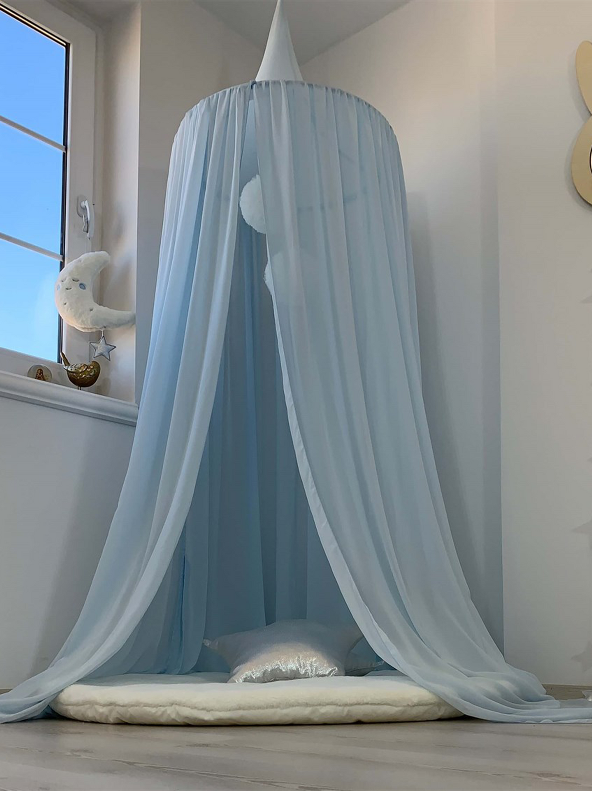 Chiffon Canopy-Baby Blue