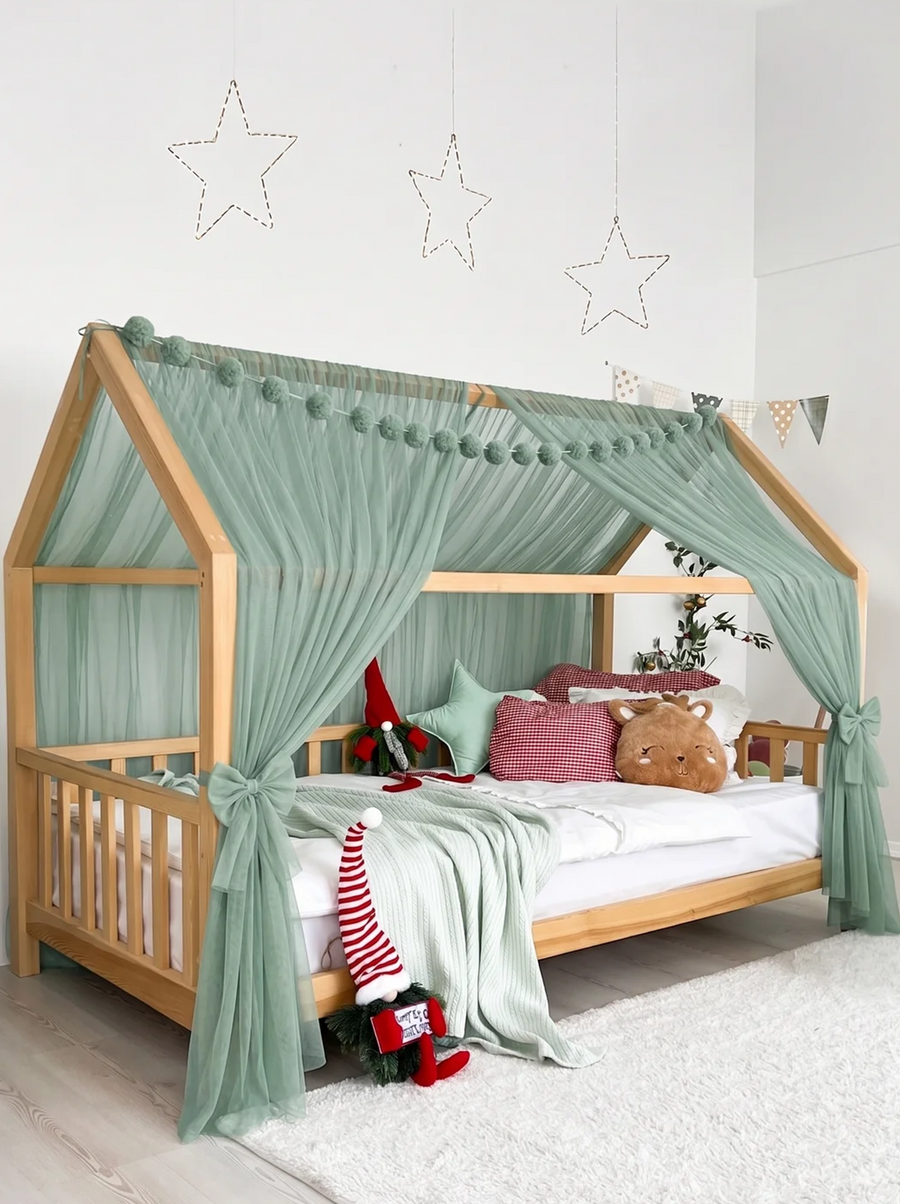 Montessori Bed Canopy Basic-Sage Green