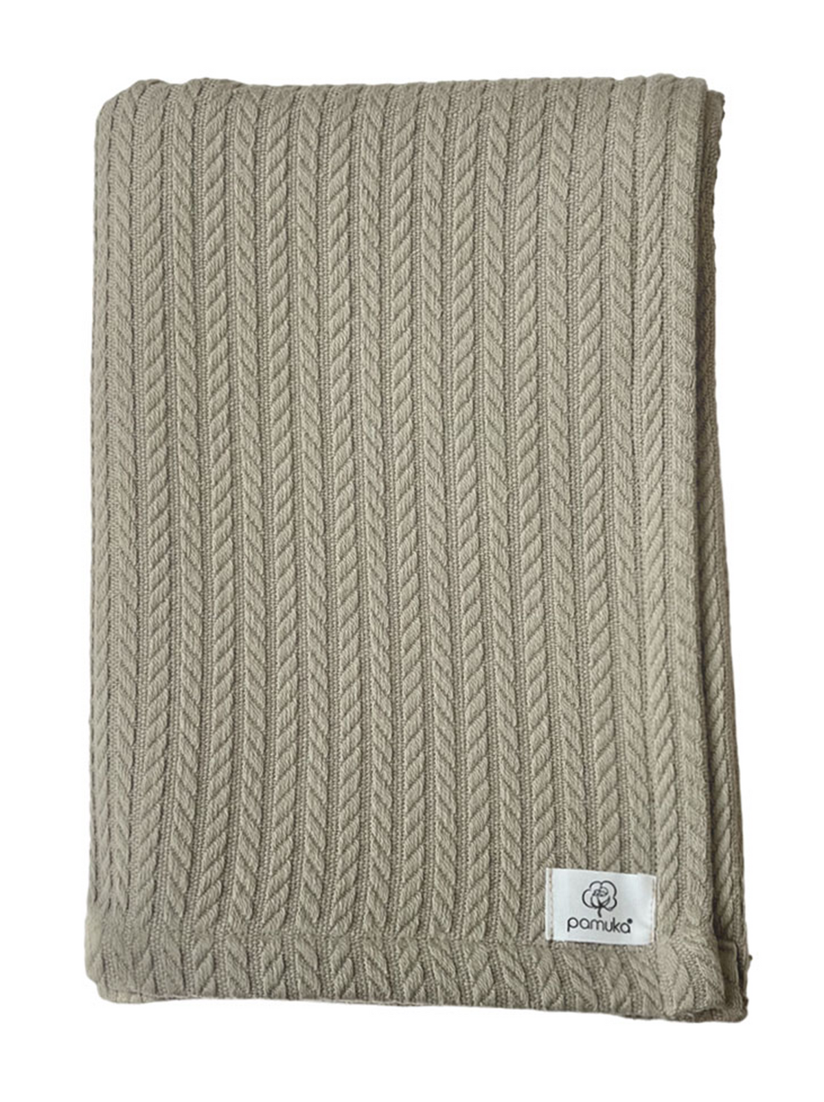 Cable Pattern Pique Set-Beige