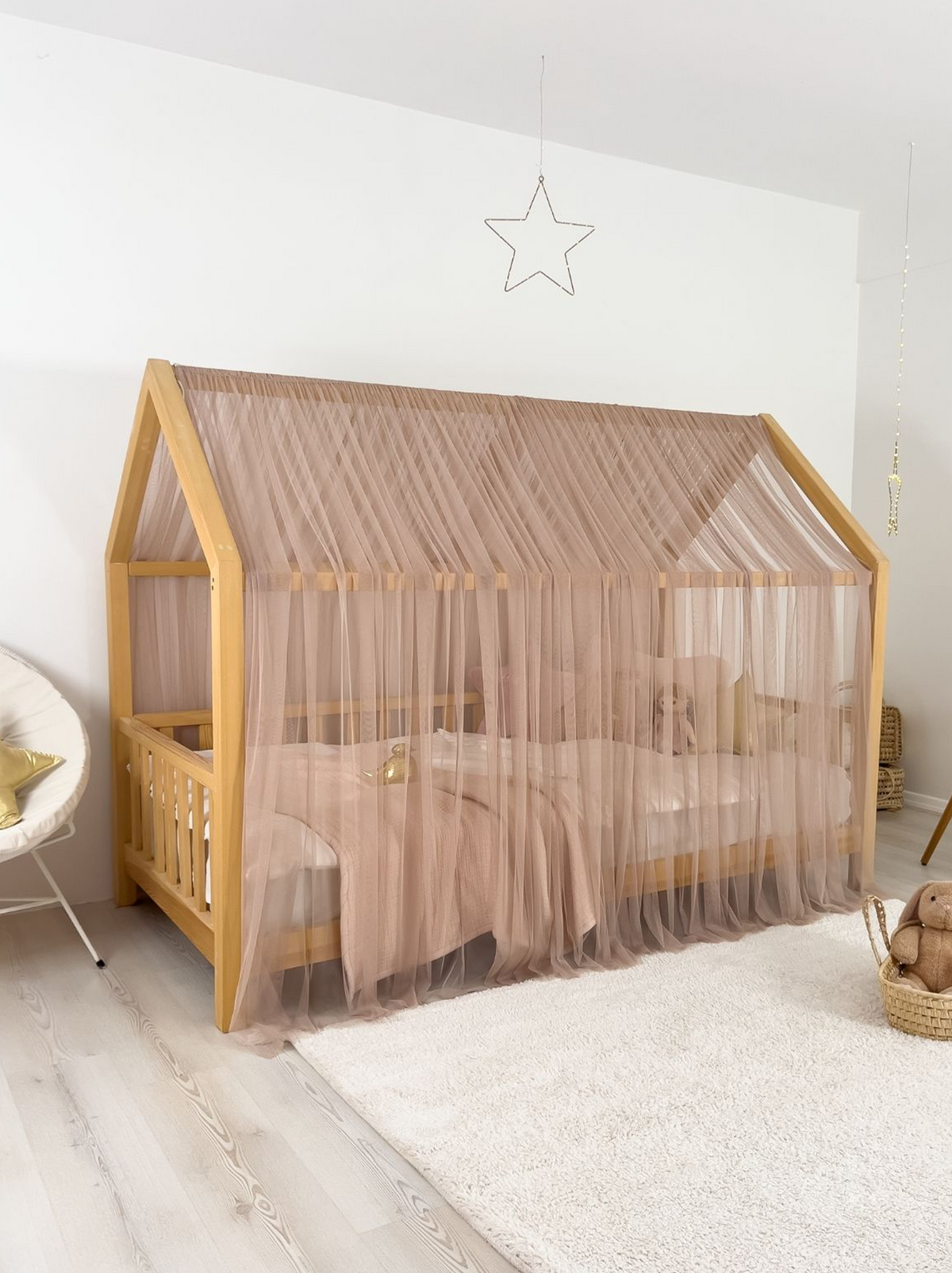Montessori Bed Canopy Basic-Mink