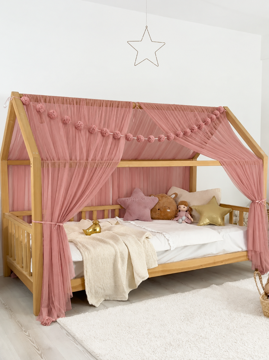 Montessori Bed Canopy Deluxe-Blush