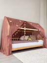 Montessori Bed Canopy Deluxe-Pinkish Brown