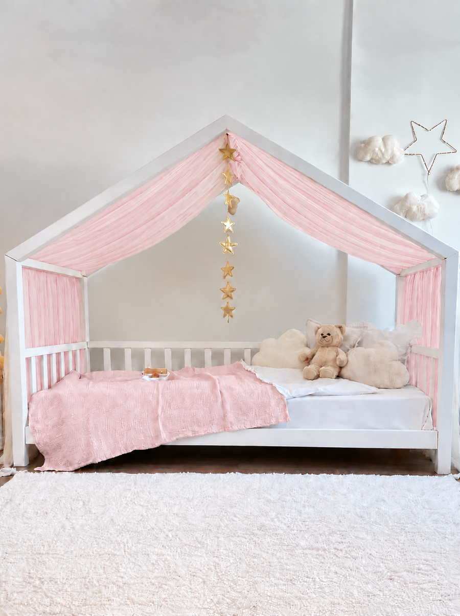 Montessori Bed Canopy Basic-Baby Pink
