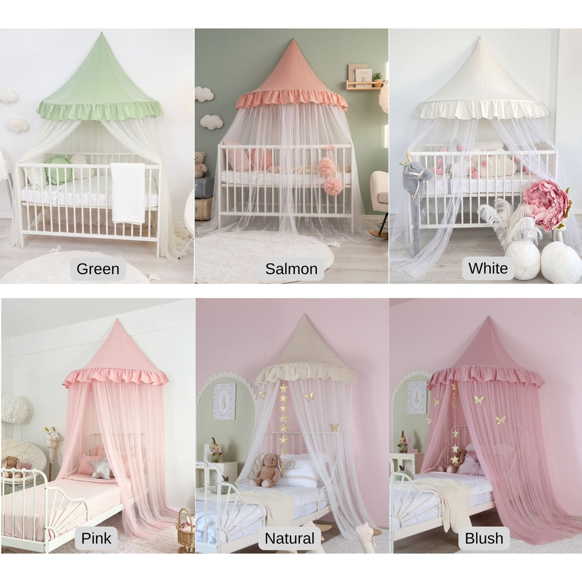 Half Moon Canopy Frill-Natural White