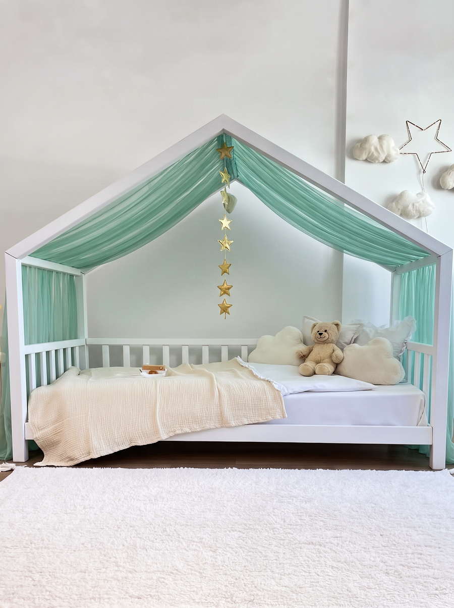 Montessori Bed Canopy Basic-Sage Green
