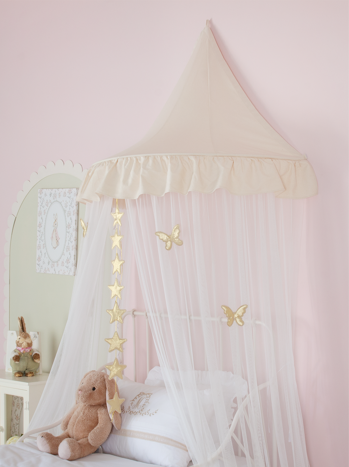 Half Moon Canopy Frill-Natural White