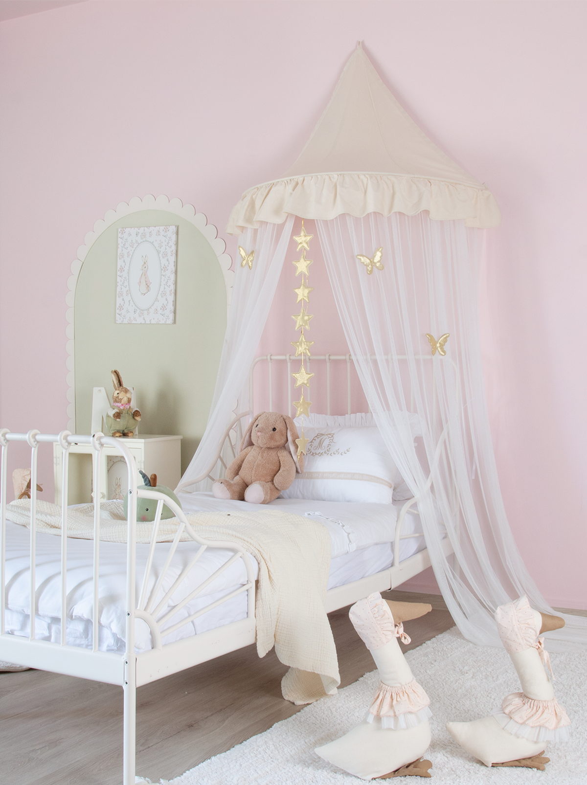 Half Moon Canopy Frill-Natural White