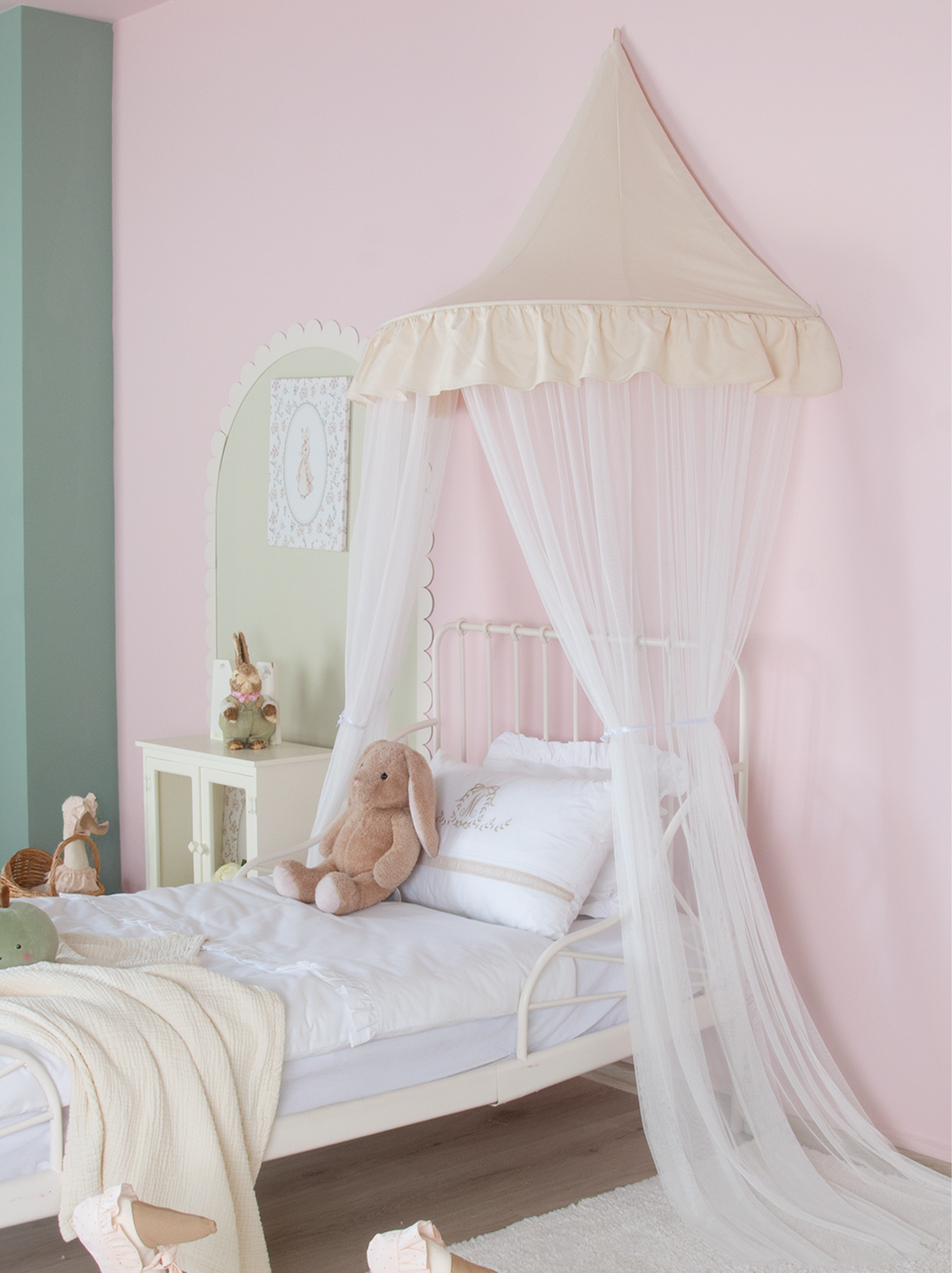 Half Moon Canopy Frill-Natural White
