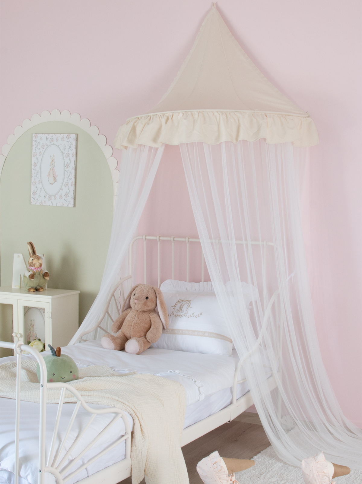 Half Moon Canopy Frill-Natural White