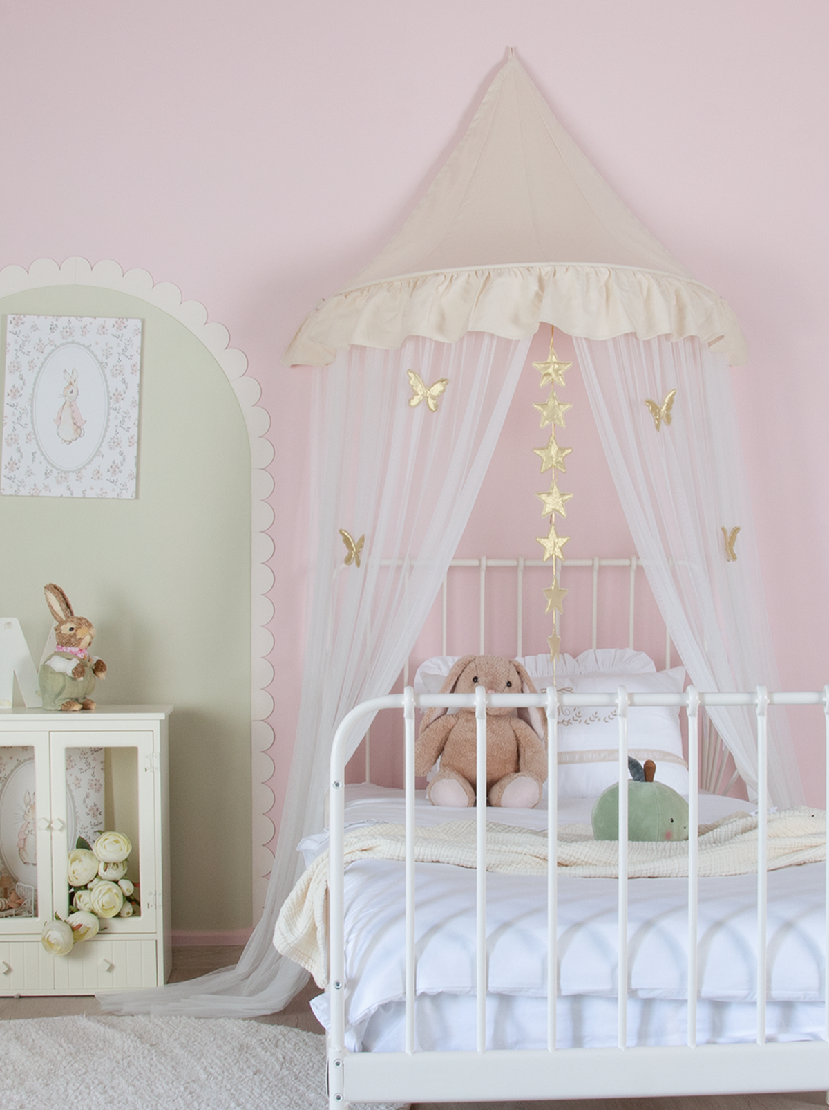 Half Moon Canopy Frill-Natural White