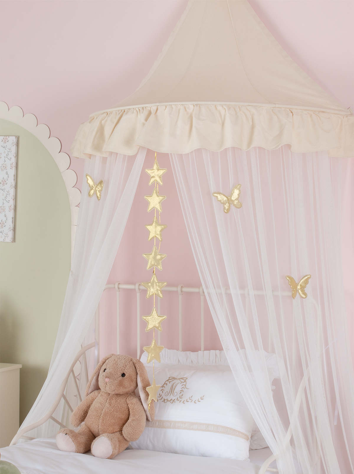 Half Moon Canopy Frill-Natural White