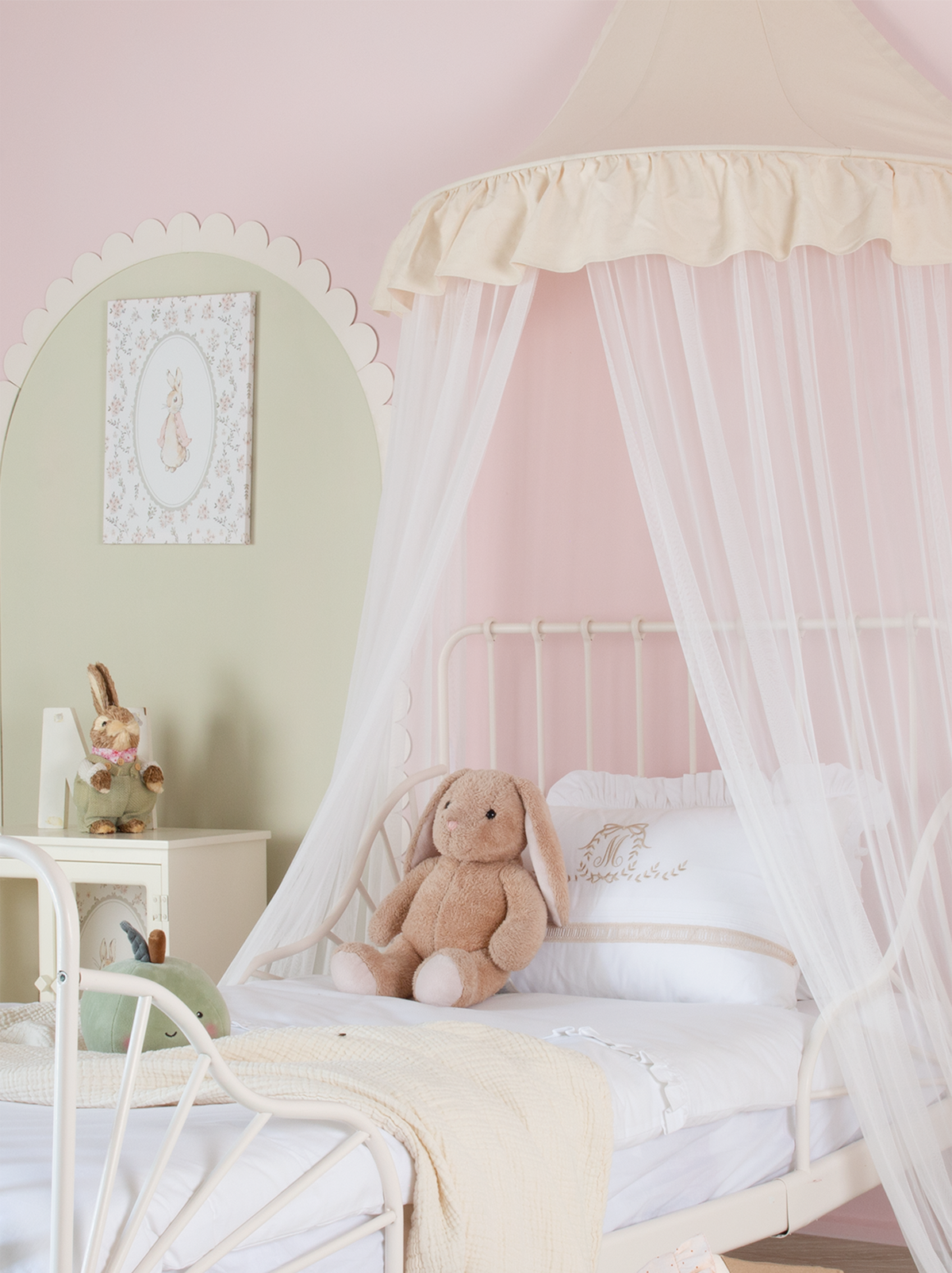 Half Moon Canopy Frill-Natural White