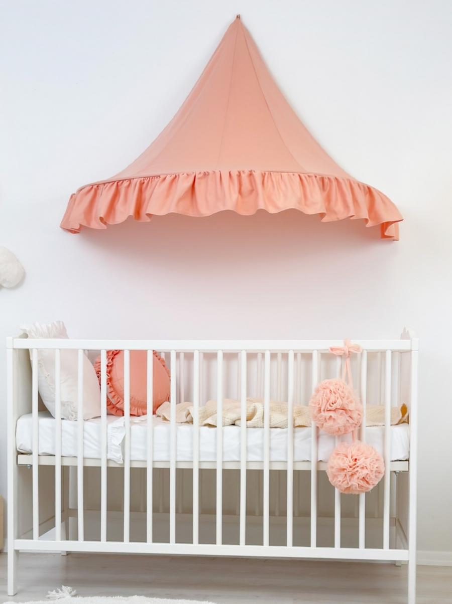 Half Moon Canopy Frill-Salmon