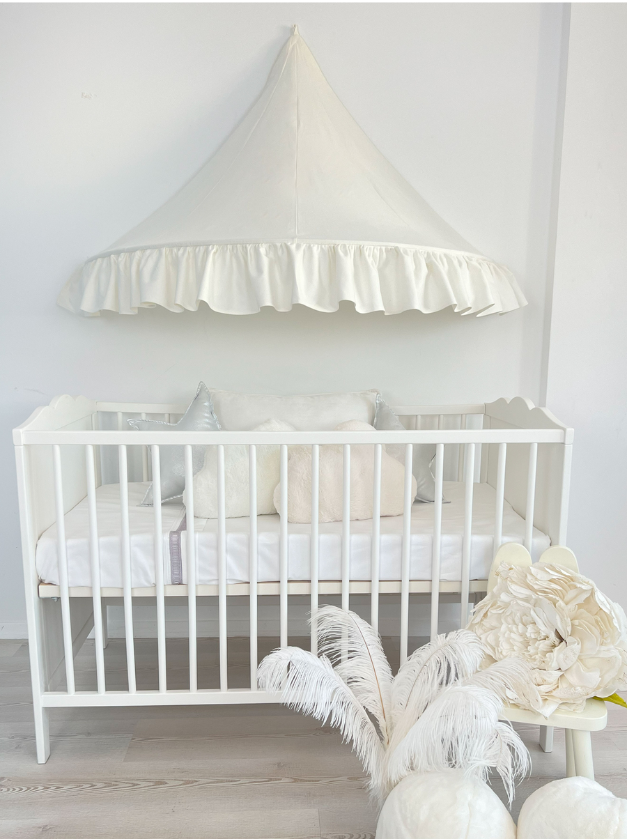 Half Moon Canopy Frill-White