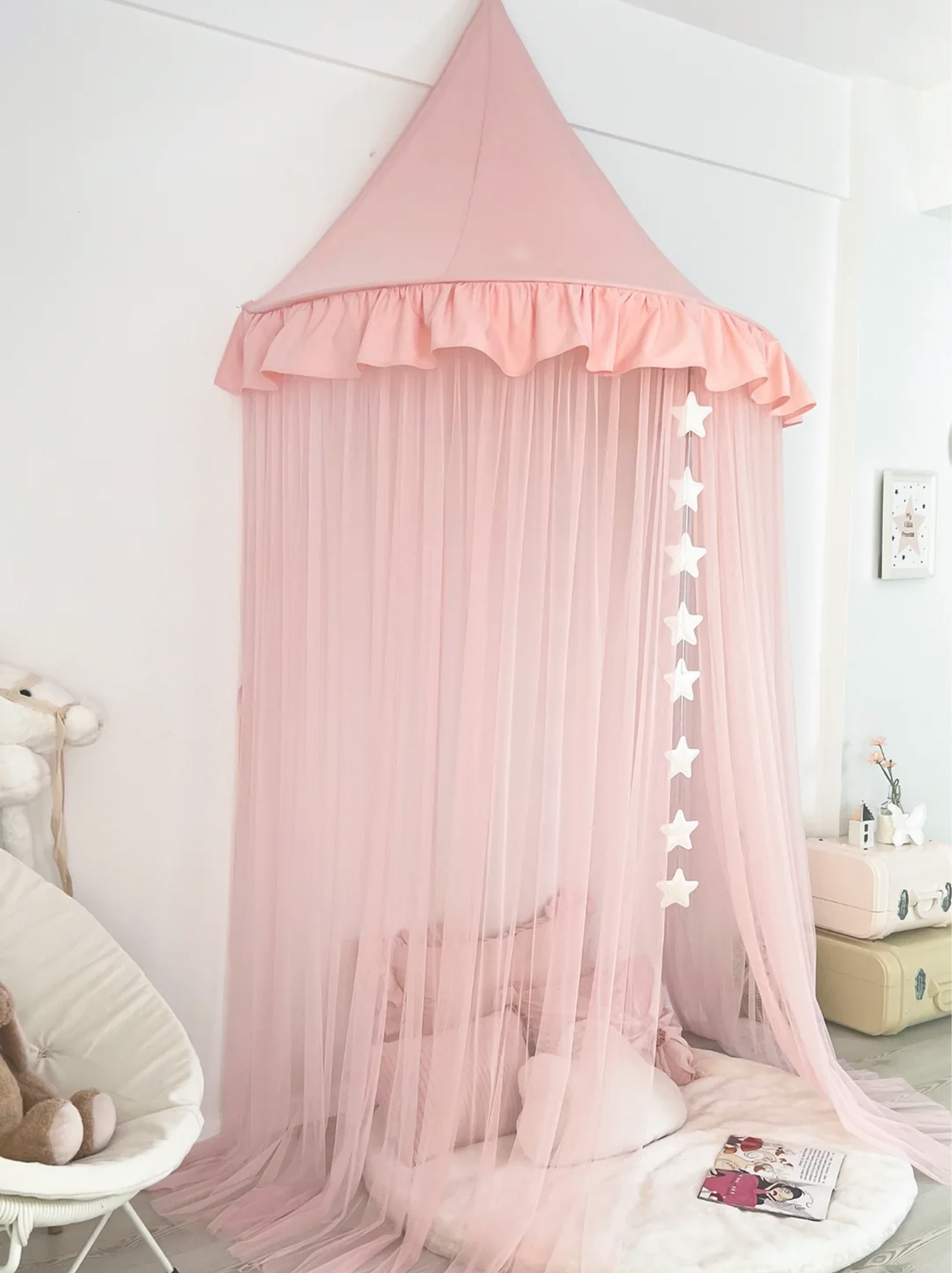 Half Moon Canopy Frill-Pink Pink