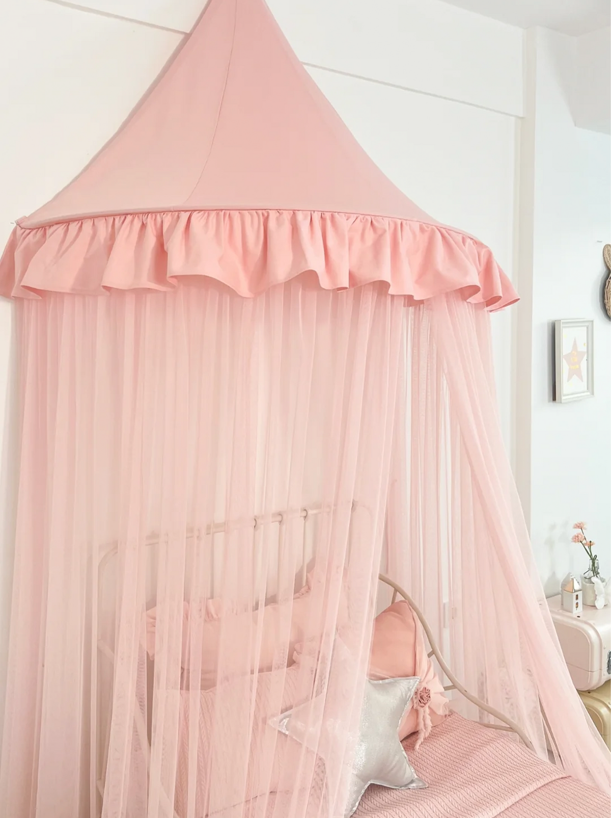 Half Moon Canopy Frill-Pink Pink