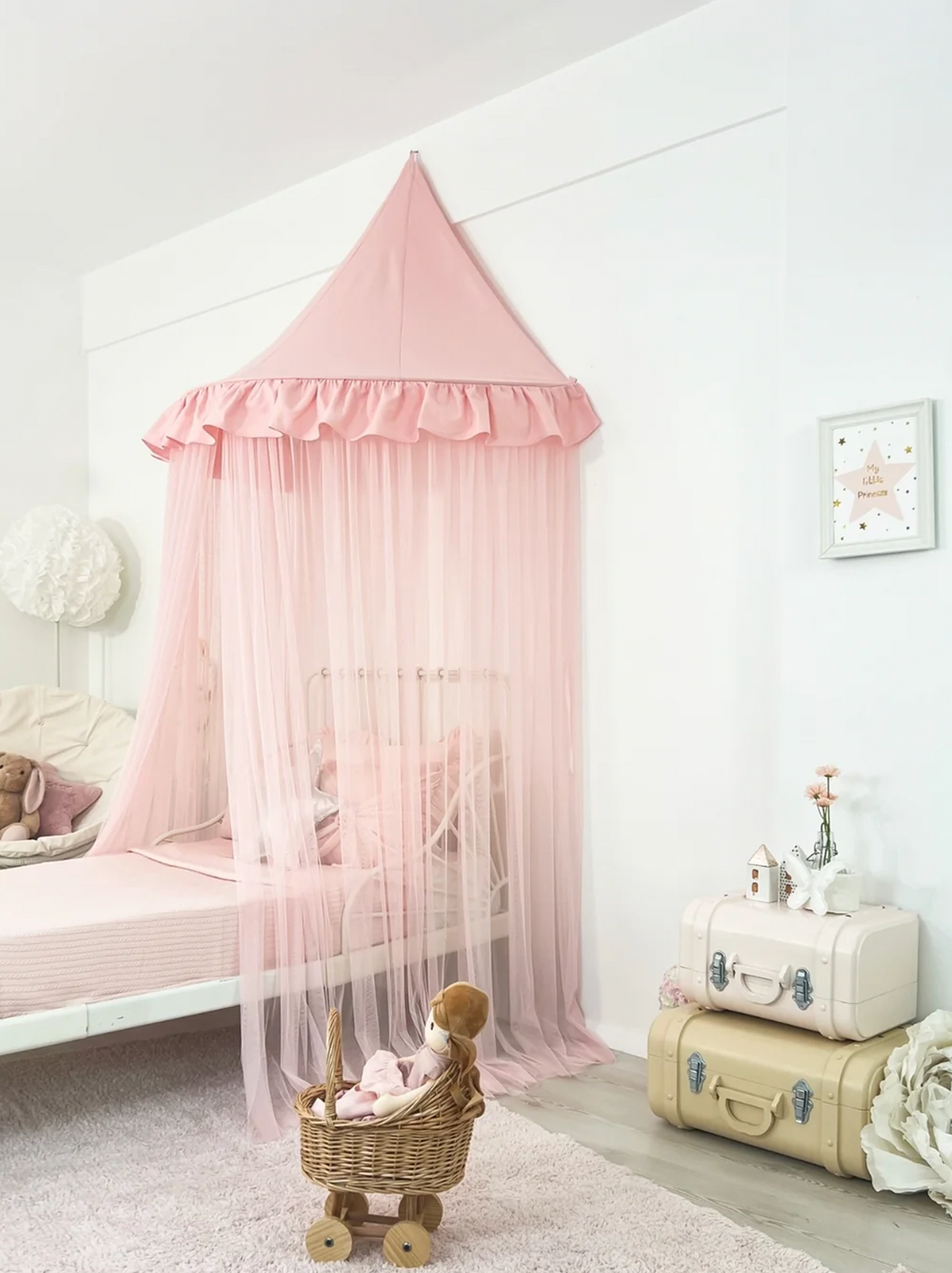 Half Moon Canopy Frill-Pink Pink