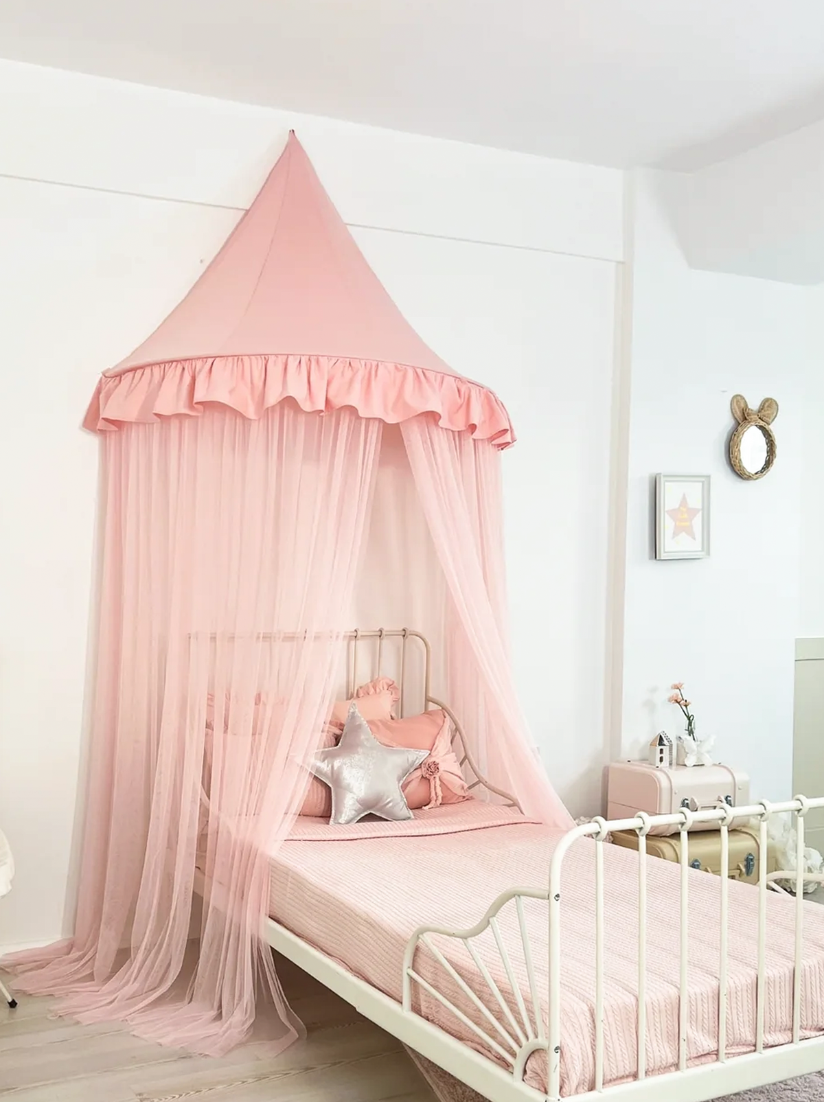 Half Moon Canopy Frill-Pink Pink